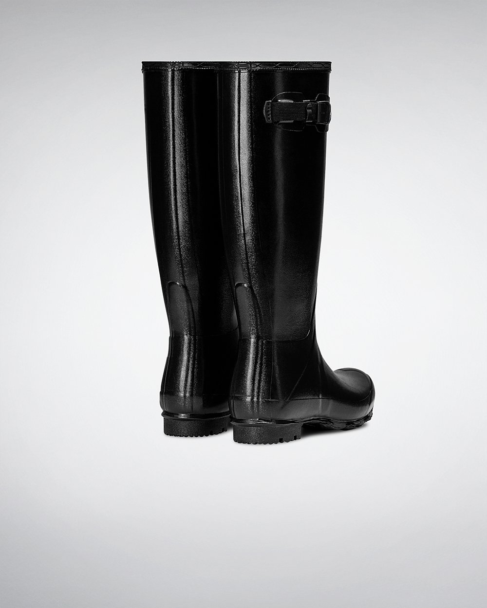 Hunter Norris Field Gloss Tall Rain Boots - Buy Womens Black - FBOMNG194